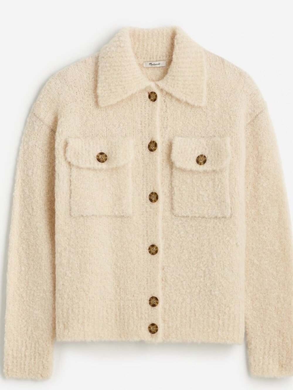 Madewell Boucle Knit Sweater Jacket Size Med NWT